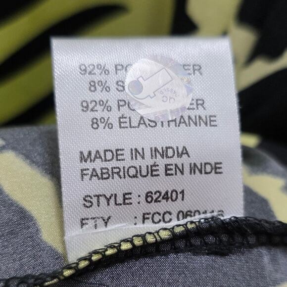 Jamie Sadock Yellow & Black Golf Tennis Women's XLarge Short Sleeve Zipper Shirt - Picture 11 of 11